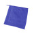 兰诗（LAUTEE）DA1080 清洁方巾挂钩超细纤维毛巾清洁手帕 蓝色30*30cm10条装