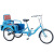 京文 三轮车20寸人货两用款后箱可折叠人力三轮自行车 亮天蓝GW7024加厚车厢