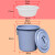 干湿过滤分离带滤网垃圾桶大号厨房厨余茶水茶叶沥水潲水桶篮 银灰色100K型+沥水篮