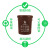 定制适用上海垃圾分类垃圾桶大号干垃圾湿垃圾户外圆形咖啡色棕色厨房物业 棕色100升湿垃圾有盖