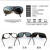牛皮面罩眼镜电焊工专用防强光三色玻璃镜护目镜焊工专用防护眼镜 1个装【灰色】