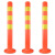 金诗洛 KSL203 警示柱 塑料反光弹力柱 交通警示柱 反光立柱防撞柱道口柱标隔离墩(75cm-EVA)