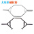 蔚语硬拉杠铃六角杠铃杆大环形奥杆大孔通用男士室内健身器材硬拉耸肩 大环形喷塑杆开口 自重22kg承重3