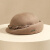 MISMEMO法式复古毛呢贝雷帽女秋冬优雅小礼帽气质造型感羊毛毡帽 卡其  54-57cm（可调节）