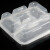 工霸（GONGBA）一次性饭盒餐盒打包外卖快餐便当盒环保长方形透明外卖盒 5格透明 1箱（150套） 定制