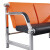 尚留鑫 豪华连排椅双人位橙色靠背电镀脚休息椅工厂车间休息椅