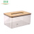 卫洋 WYS-2492 简约创意纸巾盒 轻奢透明抽纸盒 透明灰棕方形大号