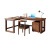 初木原实木书桌转角桌家用简约写字桌电脑桌 原木色1.8书桌+椅子