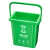 带滤网手提垃圾分类垃圾桶厨房专用10升20升厨余茶渣干湿分离 10L方桶带漏网绿色