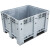 塑料卡板箱特大号工具箱叉车塑料物流箱超大箱式塑料托盘 蜂窝板折叠循环储物汽配箱 网格1200*1000*760灰色