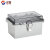汉展 f型接线盒 金属扣 接线盒透明盖ABS塑料密封盒防水箱 260x160x100