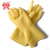 威蝶橡胶加厚耐酸碱耐磨防滑防水手套黄色L码10双装