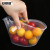 安赛瑞 一次性打包盒 300ML 加厚透明快餐盒外卖便当盒 蔬菜水果托盘 圆形（300个装） 24977
