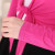 春夏莫代尔小披肩女开衫短款大码百搭广场舞蹈系带长袖外搭薄款 玫红色 XL【120-135斤】