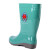 3531女士中筒雨靴1610工作防护雨鞋劳保用品三防胶鞋水鞋 绿色 37码