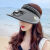 畅桑风扇帽成人USB充电带子女夏季大帽檐遮阳帽子空顶太阳帽 充电款-天蓝色