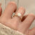 山茶花戒指女开口可调节小众设计感锆石食指戒2023年新款潮 山茶花+单钻戒指