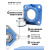 GONGYAO新款工耀机电带方形蓝座外球面轴承组UCF204-212三层密封 UCF214（内径70mm三层密封绿座）;