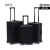 JOEQ高档轻奢24英寸碳纤维行李箱万向轮拉杆箱多层收纳旅行箱 黑色 24寸