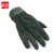 者也（ZYE） 加绒手套 新款手套户外骑行冬季加绒加厚保暖防寒手套训练全指手套 绿色
