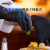爱马斯(AMMEX)一次性丁腈加厚手套 100只/盒 中码 耐用型耐油耐化学品实验室 黑色 GPNBC44100