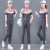 卡姿希（KAACECHY）品牌夏季冰丝短袖休闲时尚运动服套装女士拼接新款品牌宽松跑步两 白色 2XL推荐(125-140体重)