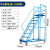 承琉定制登高车家用梯超市理货梯子取货楼梯带轮子可移动平台梯仓库登高梯 平台离地2.0米蓝色承重350kg