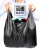 手提垃圾袋 背心式黑色厨房家用加厚实惠装学生宿舍背心塑料袋 32*52cm 2捆 共100只