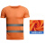 洁睿安夏季反光短袖速干反光衣施工建筑交通透气工作服 短袖(圆领两道杠)橘色2XL码