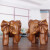 大象摆件吉象工艺品实木质手工雕刻乔迁礼品客厅办公室装饰品 小号木 灵珠象