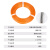 番禺五羊 FF46-1/AF200铁氟龙高温线镀锡地感线圈导线 1*10平方100m橙色