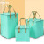铝箔保温手提配送袋加厚隔热外卖袋 2个装绿蓝10寸单层35*35*20cm