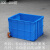 物流大号胶框带盖塑料周转箱筐子长方形加厚储物收纳胶箱养龟鱼缸 600-400箱外66*49*41 蓝色