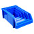 良至 组合式零件盒 斜口零件盒组合式货架零件盒螺丝盒组合式塑料元件盒物料盒工具盒 蓝色520*350*190mm