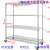 不锈钢货架网碳钢镀铬网架带轮子移动置物架可调节重型 银色加粗907*457*1800*4层带轮