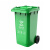 科涤 加厚物业小区公用室外环保分类塑料带盖医疗环卫户外垃圾桶工业大号商用红色带轮120L（有害垃圾）