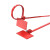 胜为 标签扎带可手写卡扣理线捆扎自锁式尼龙塑料束线带 桌面网线电话线缆标识牌3*150mm红色50条 CNL1050A