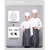谋福（CNMF）食堂厨师工作服 厨师服 长袖白色+围裙+帽子3XL