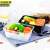 京洲实邦 1000ml透明100套带盖 长方形一次性餐盒塑料外卖打包盒子JZSB-9311B