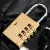 众立诚 黄铜挂锁 密码锁 柜门锁柜子密码锁头 BYB-164 4轮密码锁（中号）