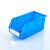 德银 背挂式零件盒斜口塑料盒物料盒收纳盒挂壁式分类元件盒螺丝盒 G2蓝色220*140*120