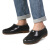 阿力牛 AX-027浅口雨鞋低帮套脚水鞋 防水防滑鞋厨师鞋PVC胶鞋 黑色棕底 44 