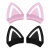 雷米瑞猫耳朵耳机配件适用头戴式耳机通用猫耳朵头梁矽胶套粉色可爱装饰 粉色Pro【猫耳朵1对】