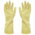 牛筋乳胶手套加厚耐用洗碗防水工业清洁橡胶手套 粤龙黄色加长加 10双装粤龙加厚 S