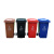 舒弗 分类带轮塑料垃圾桶翻盖 环卫物业小区垃圾桶 详情联系客服 100L带轮（干垃圾/黑色）