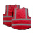胜丽FG-BX01R施工工人工作安全 荧光多口袋背心马甲背心01红色布料款1件装