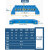 安达通 6*9桥型零线排 阻燃塑料零地排户内配电箱接地铜排接线端子并线器 蓝色接零12孔