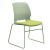 绿色塑钢接待椅会议室多功能休闲椅智慧教室学生椅美容职员椅前台 绿色[雪橇脚]