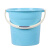 手提塑料大号水桶加厚储水用桶学生用洗澡带盖洗衣小圆桶 光滑款紫色23cm
