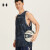 安德玛（UNDERARMOUR）运动背心男速干新款篮球服透气宽松跑步健身军训队服可定制 24500110-001黑色 S建议身高163-167厘米